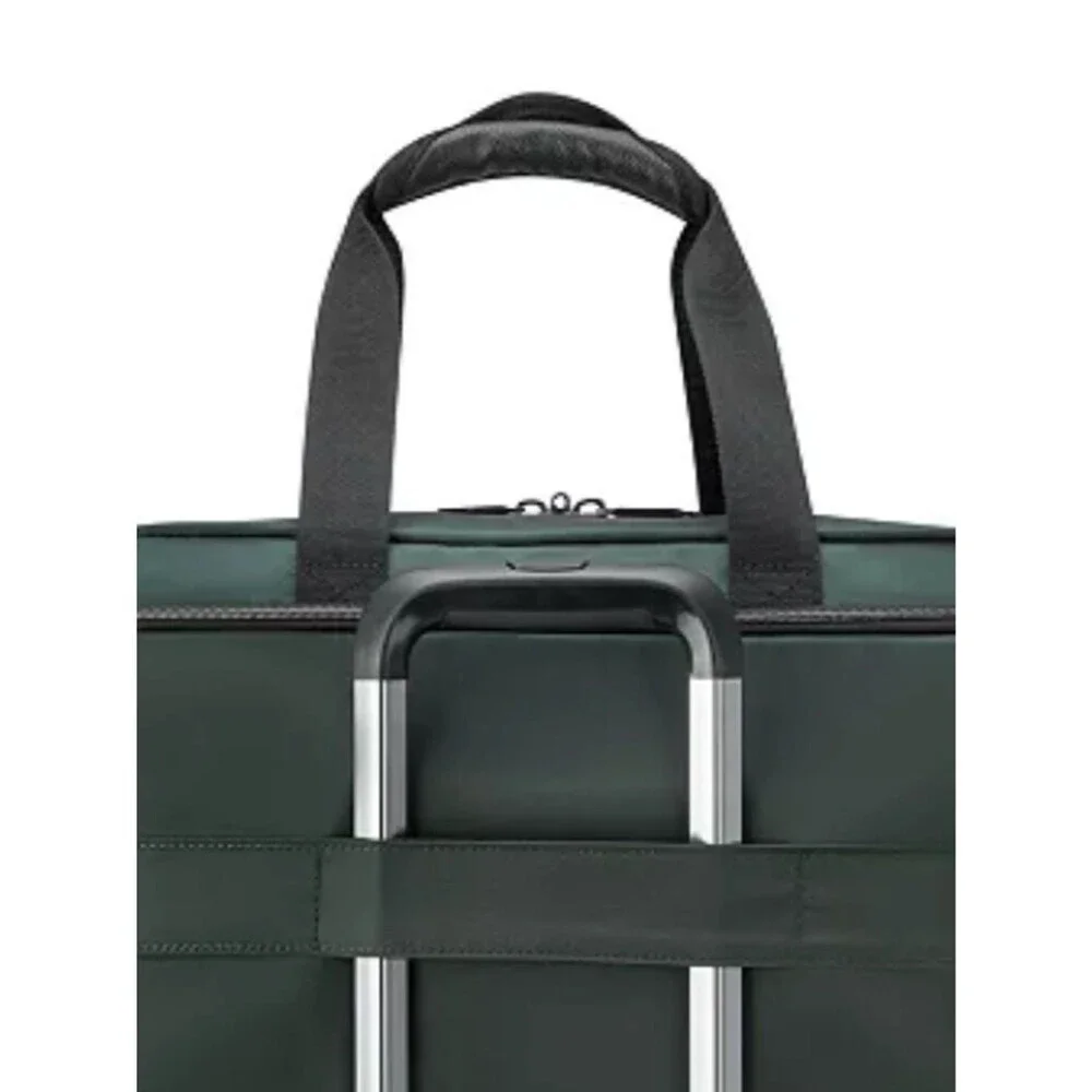 Delsey Paris Men's Dark Green Laptop Weekender Bag duffel bag, luggage